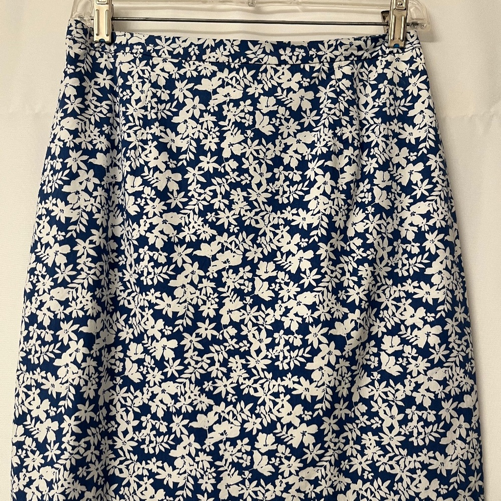 Petite Sophisticate Summer Print Skirt 6P Women 100% Cotton